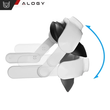 Regulowana Opaska Pasek wymienny do Meta Quest 3 Alogy Elite Strap Biały + Silikonowa nakładka na twarz