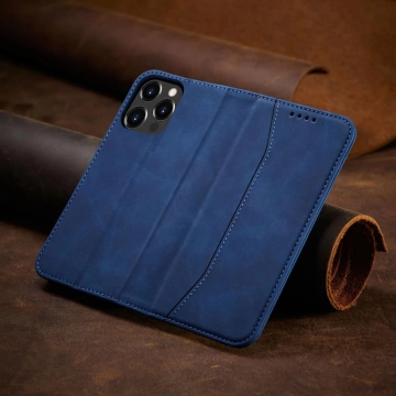 Magnet Fancy Case für iPhone 13 Pro Cover Card Wallet Card Stand Blau