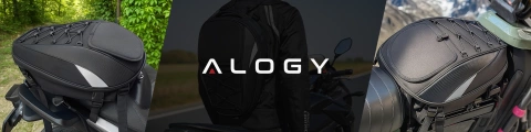 Plecak torba motocyklowa wodoodporna 40L – 5w1 – kufer, podsiodłowa, bagażnikowa, na kask, z pokrowcem, Nylon, torba miejska na motocykl – Alogy RoadMaster™  Czarna