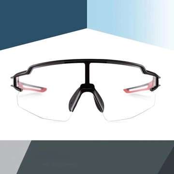 Okulary rowerowe Rockbros 10173 fotochromowe UV400 -  czarno-czerwone