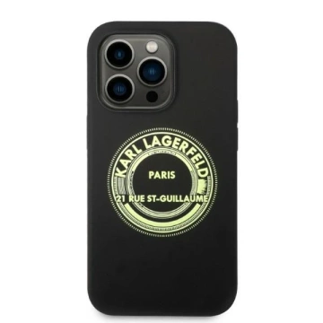 Etui ochronne na telefon Karl Lagerfeld KLHCP14LSRSGRCK do Apple iPhone 14 Pro 6,1" hardcase czarny/black Silicone RSG