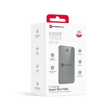 Powerbank MagSafe Forcell F-Energy F5K8 5000mAh 15W Tytanowy
