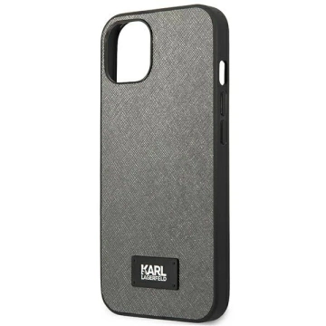 Etui ochronne na telefon Karl Lagerfeld KLHCP13SSFMP2DG do Apple iPhone 13 Mini 5,4" hardcase srebrny/silver Saffiano Plaque