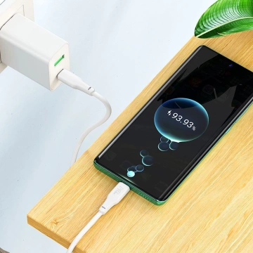 HOCO Kabel Typ C do Typ C X93 1 m Biały PD 100W 3A Szybkie Ładowanie