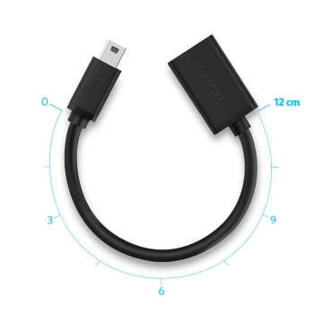 Adapter Ugreen US249 mini USB-B do USB-A OTG 10 cm 480 Mbps Czarny
