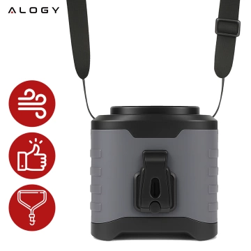 Wentylator z klipsem do paska, akumulator 4000 mAh, 5 poziomów prędkości, czas pracy 8–40 godzin, ładowanie przez USB, do stosowania na placach budowy, na zewnątrz, na wędrówki, do pracy latem, powerbankiem