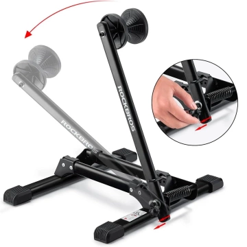 Rockbros 27210001001 Klappbarer Fahrradständer – Schwarz