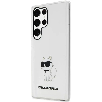Handyschutzhülle Karl Lagerfeld KLHCS23LHNCHTCT für Samsung Galaxy S23 Ultra S918 transparente Hardcase Ikonik Choupette