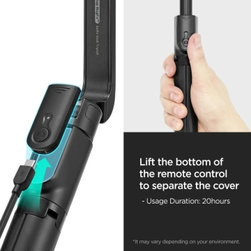 Selfie Stick Stick Stativ Spigen S580W MagSafe Bluetooth Telefonhalter Fotos Fernbedienung Schwarz