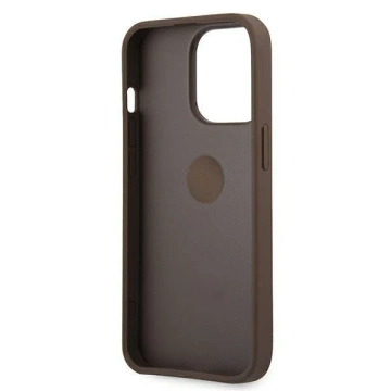 Etui Guess GUHCP13L4GMRBR für Apple iPhone 13 Pro / 13 6,1" brązowy/brown Hardcase 4G mit Ringständer
