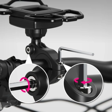 Uchwyt rowerowy Ringke Quick and Go Bike Mount  do telefonu na kierownicę na rower motor hulajnoga Czarny