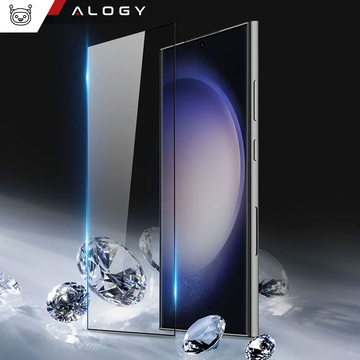 Gehärtetes Glas für die hüllenfreundliche Alogy Full Glue-Hülle für das Samsung Galaxy S24 Ultra Black