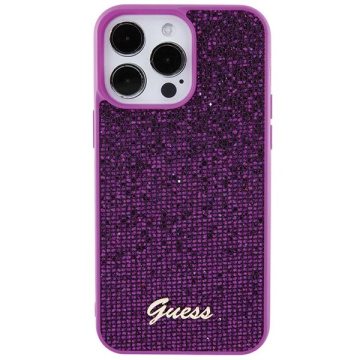 Etui Guess GUHCP15XPMSDGSF do iPhone 15 Pro Max 6.7" fuksja/fuschia hardcase Disco Metal Script