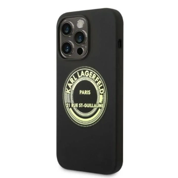 Etui ochronne na telefon Karl Lagerfeld KLHCP14LSRSGRCK do Apple iPhone 14 Pro 6,1" hardcase czarny/black Silicone RSG