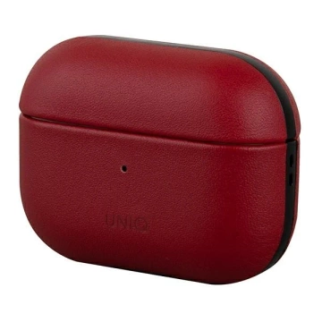 UNIQ Kopfhörer Schutzhülle Terra Case für Apple AirPods Pro Echtleder rot/rot
