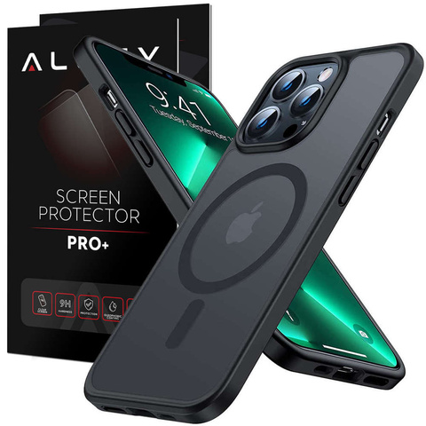 Schutzhülle MagMat MagSafe Handyhülle für Apple iPhone 13 Pro Matte Black Glass