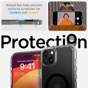 Spigen Ultra Hybrid S MagSafe Hülle mit Ständer für iPhone 15 – Schwarz