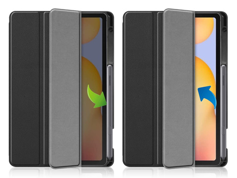 Etui obudowa Alogy Smart Case do Galaxy Tab S6 Lite 10.4 P610/P615 Czarny + Szkło