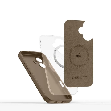 Etui Tech-Protect Liquid Silicone MagSafe iPhone 16e Chocolate Brown