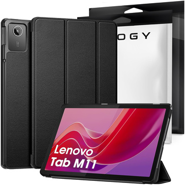 Etui do Lenovo Tab K11 / K11E 11” M11 10.95" TB330FU / TB330XU / TB331FC Book Case Cover z klapką obudowa futerał pokrowiec Alogy Czarne + Szkło + Rysik