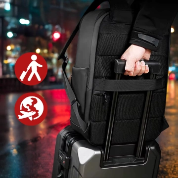 Bange 26L wasserdichter Rucksack für Laptops bis 15,6 Zoll – Geräumig und komfortabel, robust und atmungsaktiv, ideal für Stadt und Reisen, Arbeit und Flugreisen, Unisex – Grau