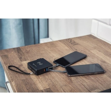 Ładowarka podróżna POWERBANK Forcell 5w1 10000mAh PD QC Wireless 