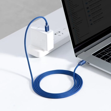 Baseus Crystal Shine Series kabel przewód USB do szybkiego ładowania i transferu danych USB Typ C - USB Typ C 100W 2m niebieski (CAJY000703)