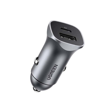 UGREEN CD130 Autoladegerät, USB-A PD 3.0, USB-C, QC3.0 30W (grau)