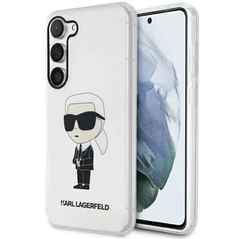 Etui ochronne na telefon Karl Lagerfeld KLHCS23MHNIKTCT do Samsung Galaxy S23+ Plus S916 transparent hardcase Ikonik Karl Lagerfeld