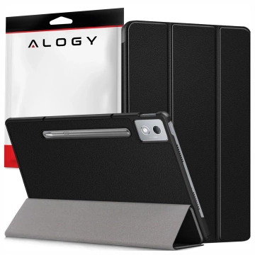 Etui do Lenovo IdeaTab Pro / Pro MT 12.7" TB-373, Ochronne z Klapką i Miejscem na Rysik, Składana Okładka Bumper, Alogy BookGuard™ – Czarne