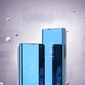 Clear View Case futerał etui z klapką Samsung Galaxy A73 niebieski