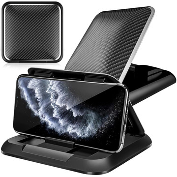 Uchwyt samochodowy na kokpit deskę do auta Alogy Carbon na telefon do 6.8 cali GPS Czarny + Organizer
