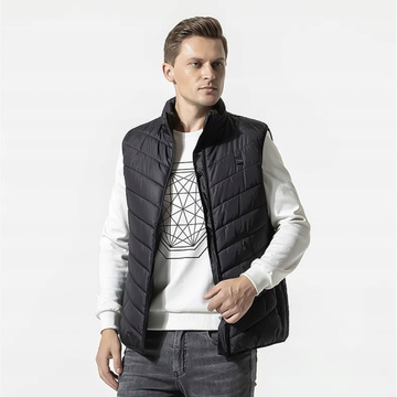 Beheizte Weste Damen Herren ärmellose Jacke USB gesteppt beheizt elektrisch Winter Unisex Größe M Schwarz