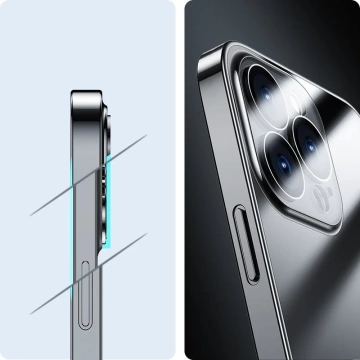 Joyroom 14Q Case für iPhone 14 Plus Cover mit Metallrahmen schwarz (JR-14Q3-black)