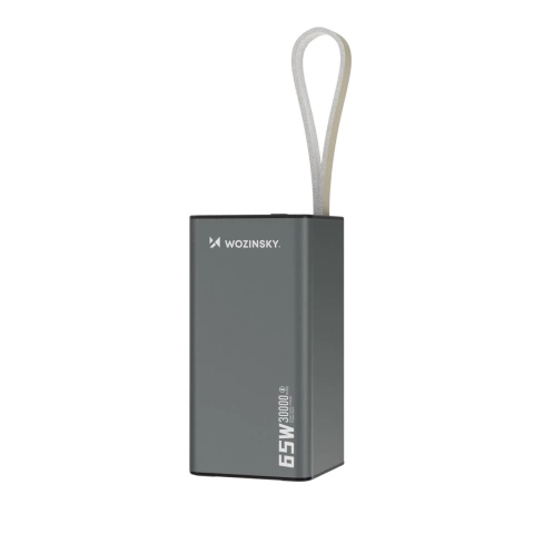 Powerbank Wozinsky K65+ 30000mAh 65W USB-C/USB-A Szary
