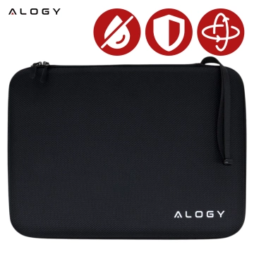 Laptop-Hülle, MacBook Air Pro 13,3 Zoll Alogy Hartschaum-Tasche, Schutzhülle für 13–14 Zoll Laptops, Schwarz