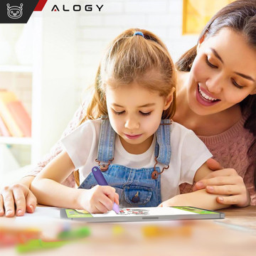 Kapazitiver Stylus-Touchscreen-Stift für Telefon, Tablet, Alogy Stylus-Stift für Kinder, 10 cm, Lila