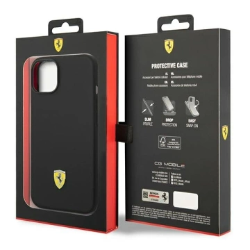 Eti na telefon Ferrari FEHCP14MSIBBK do Apple iPhone 14 Plus 6,7" czarny/black hardcase Silicone Metal Logo