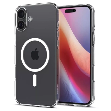 Hülle für iPhone 16 Plus Spigen Liquid Crystal Mag Magsafe Schutzhülle klar