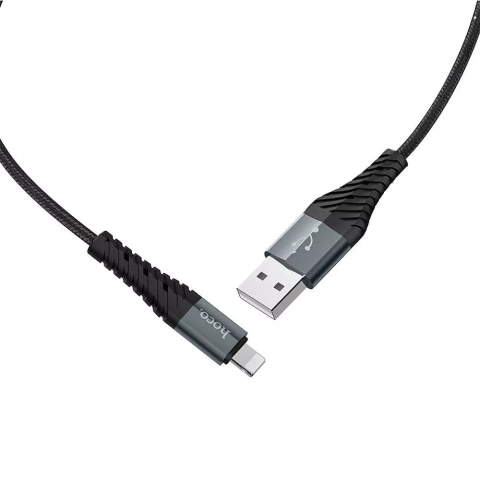 HOCO USB-A auf Lightning-Kabel X38 1 m Schwarz 2,4 A Langlebiges TPE