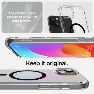 Etui Spigen Ultra Hybrid Mag für MagSafe für iPhone 15 Plus schwarz
