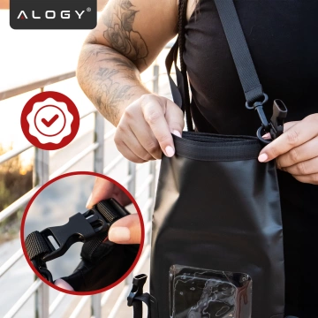 Beutel Wasserdichte Handyhülle Große Tasche Hülle Wasserdicht Alogy Wasserdicht Schwarz