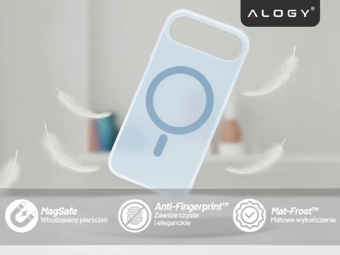 Hülle für Apple iPhone 16 Pro Max Alogy MagSafe Hybrid Matte Case Matte Cover mit Linsenschutz Schwarz