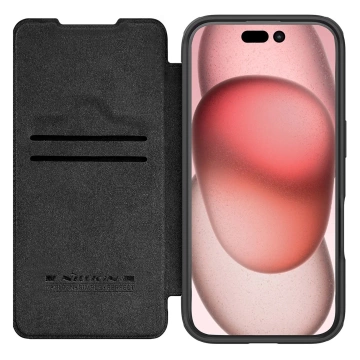 Etui do iPhone 16 Pro Max Nillkin Qin Prop Leather Czarny