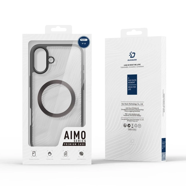 Etui do iPhone 16 Dux Ducis Aimo Mag z MagSafe - Czarny