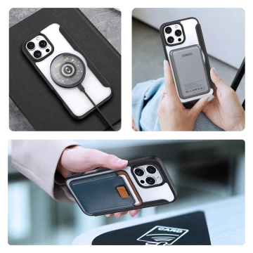 iPhone 16 Pro Dux Ducis Skin X Pro MagSafe Flip Case Schwarz