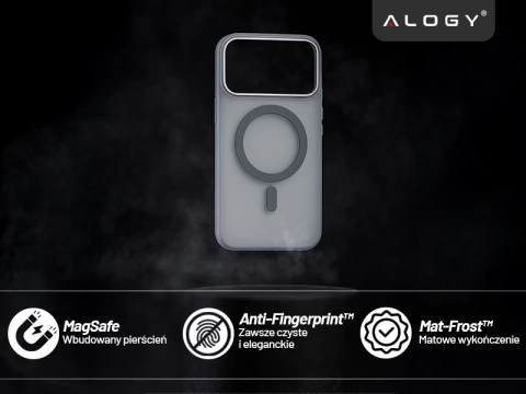 Etui do Apple iPhone 17 Pro – matowa obudowa do MagSafe z ochroną obiektywu, smukłe i odporne na zarysowania, idealne dopasowanie – Alogy Skinny MatteCase™ Białe + 2x Szkło Hartowane