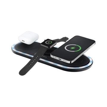 Ładowarka Indukcyjna 3w1 Forcell Ellipse Qi iPhone Watch AirPods 15W