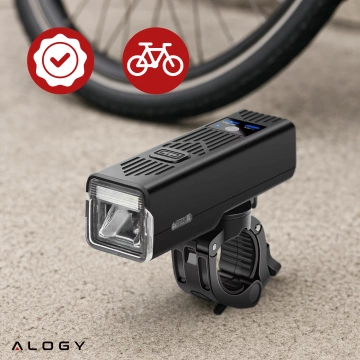 Lampka rowerowa SUPER JASNA 8H ŚWIECENIA przód LED przednia światło roweru z DZWONKIEM przewodowym oświetlenie 450LM 2000MAH wodoodporna światełko na rower czarna
