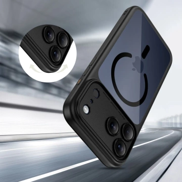 Etui Ochronne do iPhone 17 Pro Max Tech-Protect MagPeak MagSafe CC Black/Clear